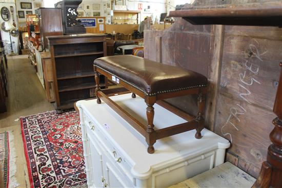 Leather fender stool